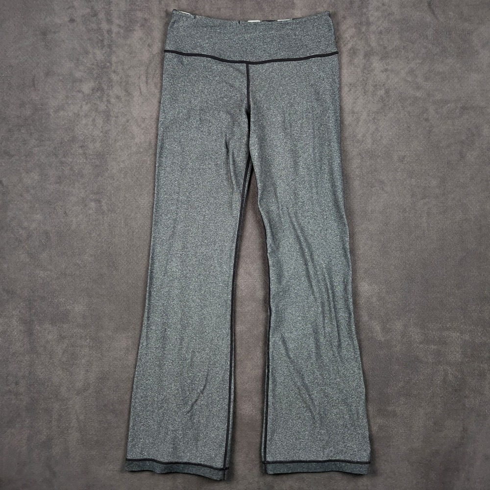Lululemon Bootcut Yoga‎ Pants Womens 6 Black Grey Heathered